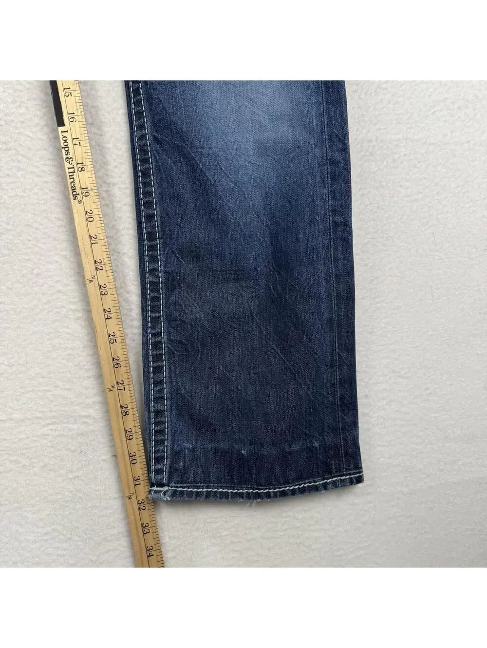 True Religion Bobby Big T Size 34 Mens Relaxed Loose Denim Jeans Y2K Made USA